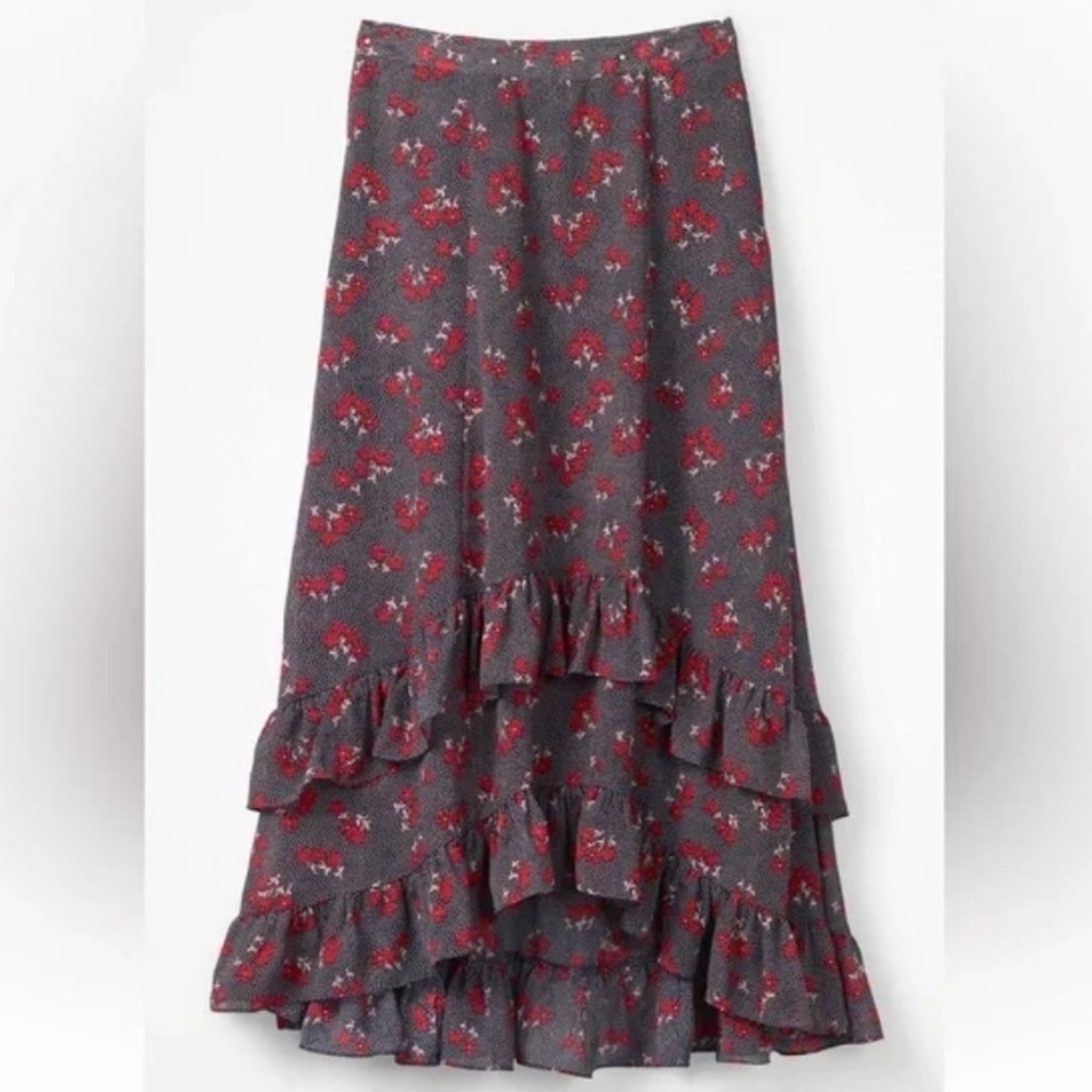Coraline high / low navy and red skirt. Fits US size 8 or 10!
